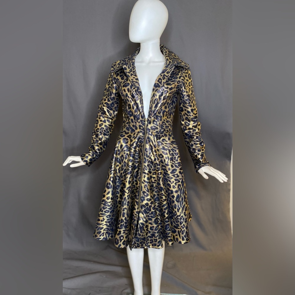 Cheetah print swing coat
